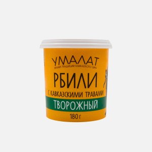 Сыр Умалат Рбили творожный с травами 65% пл/ст 180г