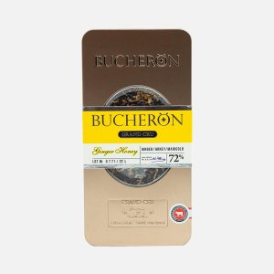 Шоколад Бушерон Гран Крю горький с имбирем/мед гранулами/пыльцой 100г