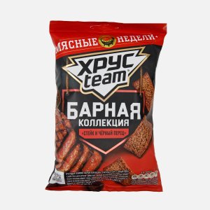 Сухарики ХрусТим Барная коллекция со вкусом стейк/черный перец 70г