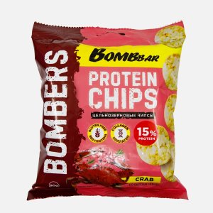 Чипсы Бомббар цельнозерновые со вкусом Краб протеиновые 50г