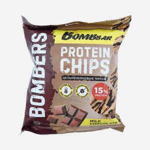 Чипсы Бомббар цельнозерновые вкус Молочный шоколад протеинов 50г