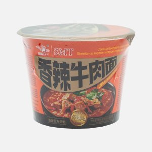 Лапша СМТ Сиюань со вкусом острой говядины карт/ст 100г