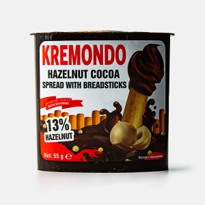 Набор Кремондо из пасты ореховой с какао и хлебных палочек 55г