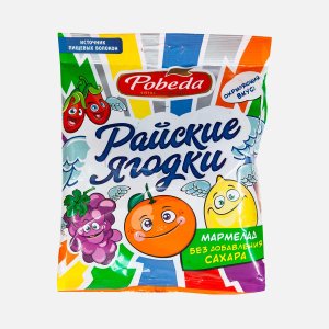 Мармелад Победа Райские ягодки жевательный б/сах 150г