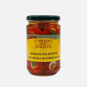 Перчики Контадо Дегли Аквавива с начин из рикотты в оливк масле 280г