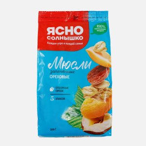 Мюсли Ясно солнышко Ореховые запеченные 300г