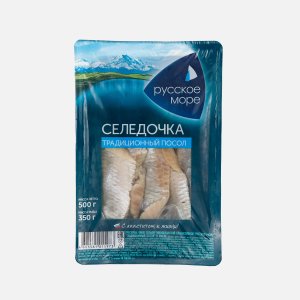 Селедочка Русское Море филе Традиционный посол в масле 500г