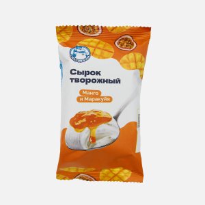 Сырок Снеговичок творож сладкий с манго и маракуйя 9% 90г