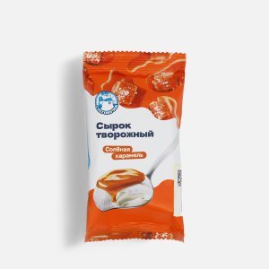 Сырок Снеговичок творожный сладкий с солёной карамелью 9% 90г