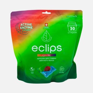Капсулы Эклипс Колор д/стирки цвет белья 30шт пл/уп 450г