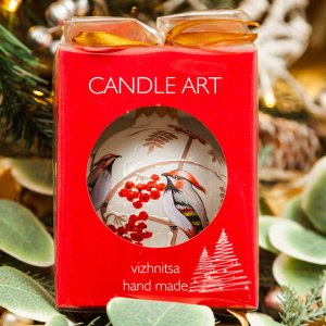 Шарик Эвис ручн роспись Фауна и насекомые 70мм стекло 7*7см