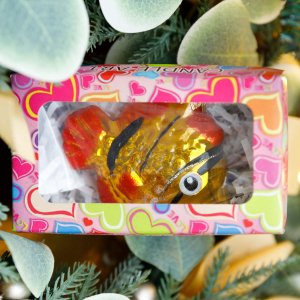 Украшение елочное Эвис Рыбка скалярия-06 с росписью стекло 6,7см