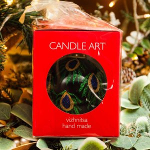 Шарик Эвис ручн роспись Цветочная коллекция 100мм стекло 9,5*9,5см