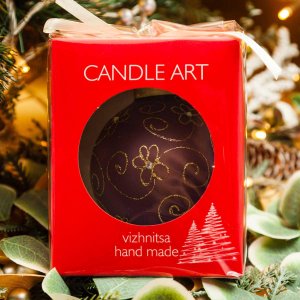 Шарик Эвис ручн роспись Цветочная коллекция 100мм стекло 9,5*9,5см