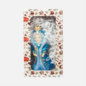 Украшение елочное Эвис Снежная королева стекло 10,3см