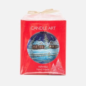 Шарик Эвис подвес ручн роспись Девица с коромыслом стекло 12*12см