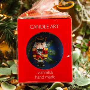 Шарик Эвис подвес ручн роспись Щелкунчик 120мм стекло 12*12см