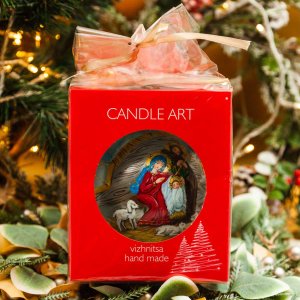 Шарик Эвис подвес ручн роспись Библейские сюжеты стекло 12*12см