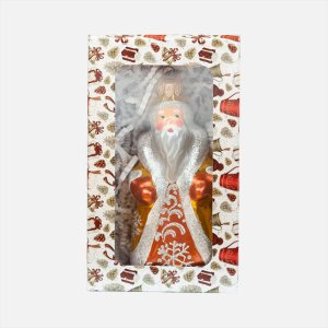 Украшение елочное Эвис ручн роспись Дедушка Мороз-21 стекло 12см