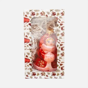 Украшение елочное Эвис ручн роспись Снегурочка стекло 9,8см