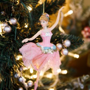 Украшение елоч Балерина Сильфида стекло 10х7,5х18см 24807