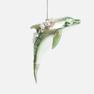 Украшение елочное Холидей Классик Фигурка Дельфин Розовая лагуна