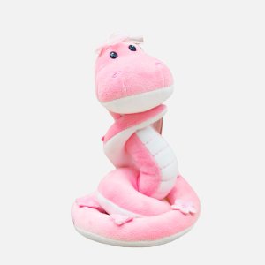 Игрушка мягк МаксиТойз Змейка Дафна Розовая 24см искусственный
