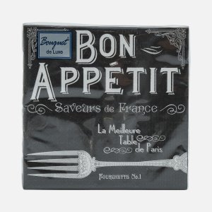 Салфетки Букет де люкс Бон аппетит бум 24*24 3сл 25л