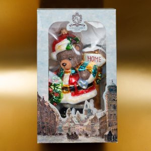 Украшен елочНовинкаМедвежонокТедди племянник мамы и папы мишки стекло