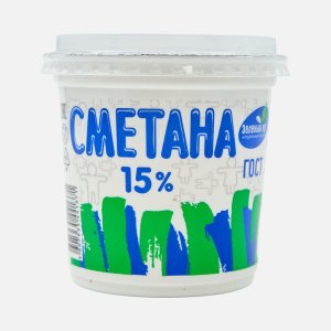 Сметана Зеленый луг 15% пл/ст 300г