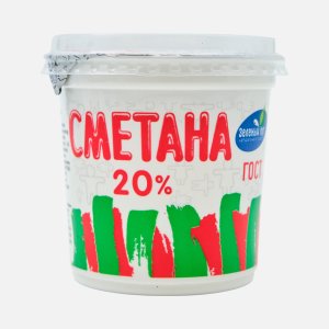 Сметана Зеленый луг 20% пл/ст 300г