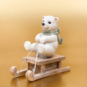 Фигурка декор Медвежонок L8 W3,5 H8см полимер 811299