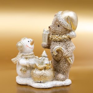 Фигурка декор Мишка L8 W5,5 H10см полимер