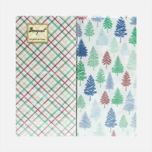 СалфеткиБукетОригинал деЛюкс Клетка оригинал Микс елочки бум 33*33см2сл