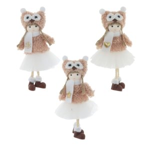 Украшение елочное Девочка подвесн L9 W7 H19см 3в полимер