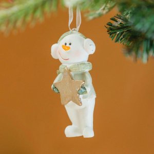 Украшение елочное Снеговики подве L4,5 W3,5 H8см 3в полимер 811213