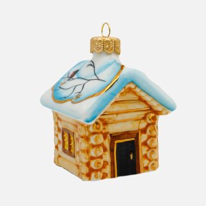 Украшение елочн Лефортовский фарфор Домик зимний фарфор 6х6х7см