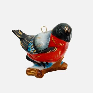 Украшение елочн Лефортовский фарфор Снегирь фарфор 12х6х8см