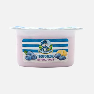 Продукт твор Простоквашино Творожок Голубика/банан 3.6% пл/ст 110г