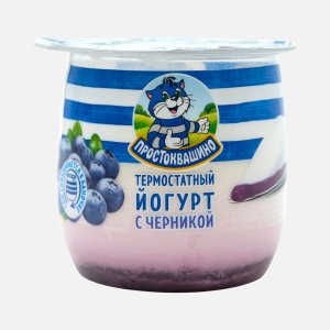 Йогурт Простоквашино с черникой двухслойный термостатный 3.4% 160г