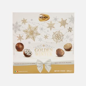 Набор конфет Сокадо Золотые снежинки ассорти 220г