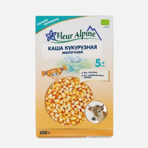 Каша Флер Альпин Кукурузная молочная с 5мес к/к 200г
