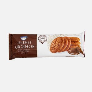 Печенье Полет Овсяное Классическое с шоколадом 250г