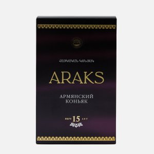 Коньяк Аракс Армянский старый КС 15 лет марочный 40% п/у 0,5л