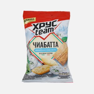 Сухарики ХрусТим Чиабатта со вкус моцарелла/песто 55г