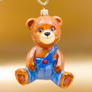 Фигурка Гусь Хрустальный Мишка 12х9х2см стекло DK062