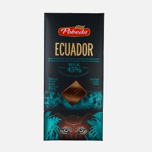 Шоколад Победа вкуса Эквадор 45% какао молочный 90г