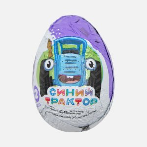 Яйцо шок Конфитрейд Синий трактор Шоки Доки с игрушкой 20г