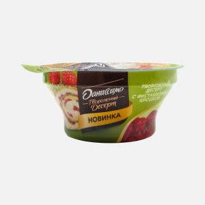 Десерт творожный Даниссимо двухсл Фисташково-малиновый 3.9% 110г