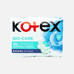 Прокладки Котекс Био-кэа ночные 6шт